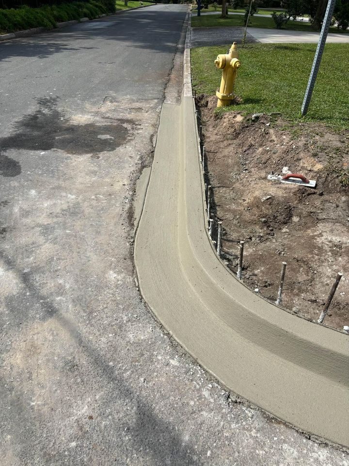 a newly finished concrete repair project performed by Naples Concrete Solutions